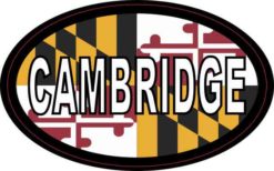 Oval Maryland Flag Cambridge Sticker