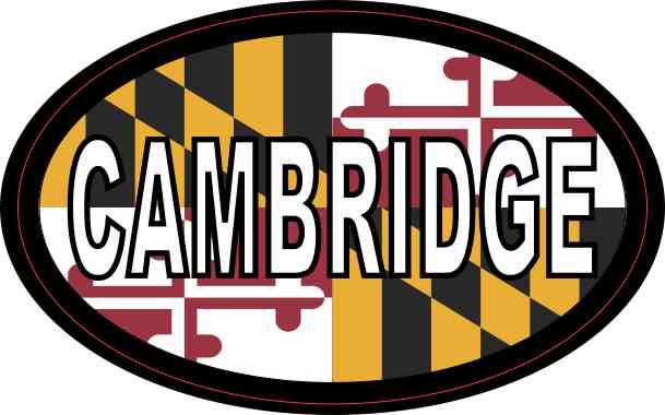 Oval Maryland Flag Cambridge Sticker
