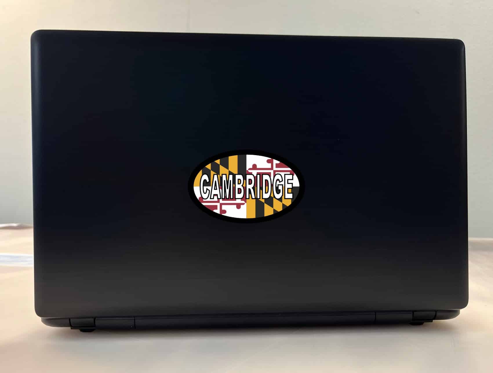 4in x 2.5in Oval Maryland Flag Cambridge Sticker - Image 3