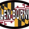 Oval Maryland Flag Glen Burnie Sticker