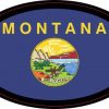 Flag Oval Montana Sticker