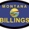 Oval Montana Flag Billings Sticker
