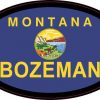 Oval Montana Flag Bozeman Sticker