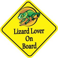 Lizard Lover On Board Sticker
