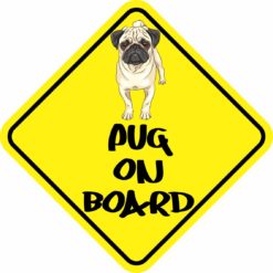 Pug on Board Sticker