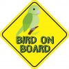 Green Bird On Board Magnet