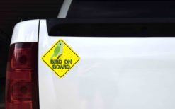 Alternative view of 6.75in x 6.75in Green Bird On Board Magnet
