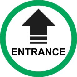 Green Circle Entrance Arrow Sticker