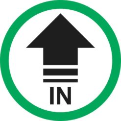 Green Circle In Arrow Sticker