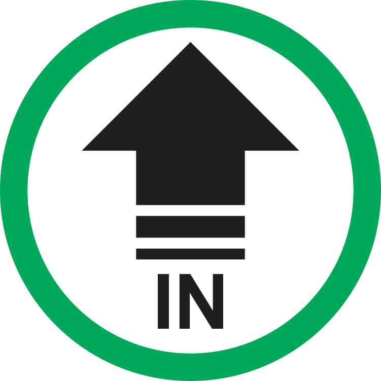 Green Circle In Arrow Sticker