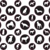 StickerTalk® White Silhouette Dog Camera Dots® Webcam Covers