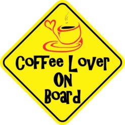 Coffee Lover On Board Magnet