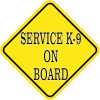 Service K-9 on Board Sticker