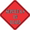 Red Service K-9 on Board Magnet