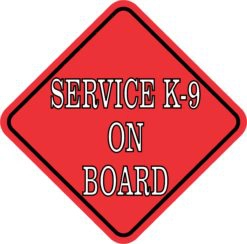 Red Service K-9 on Board Magnet
