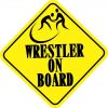 Wrestler On Board Sticker
