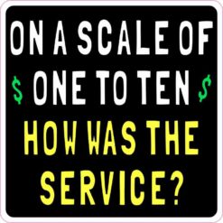 On a Scale of One to Ten Tip Sticker