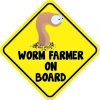 Worm Farmer On Board Sticker