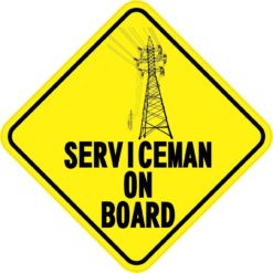 Serviceman On Board Sticker