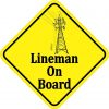 Lineman On Board Magnet