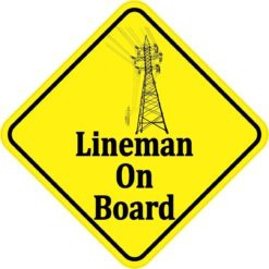 Lineman On Board Sticker