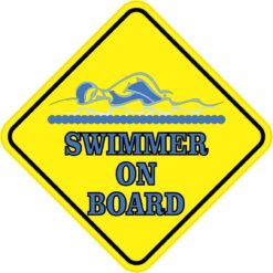 Swimmer On Board Sticker