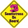 Seamstress On Board Magnet