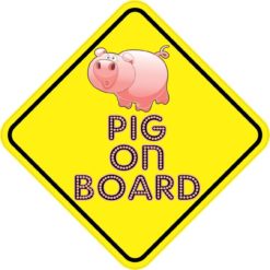 Pig on Board Sticker