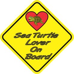 Sea Turtle Lover On Board Sticker