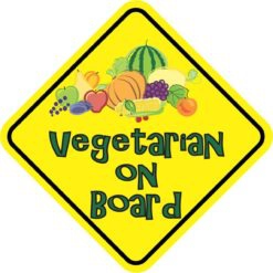 Vegetarian On Board Sticker