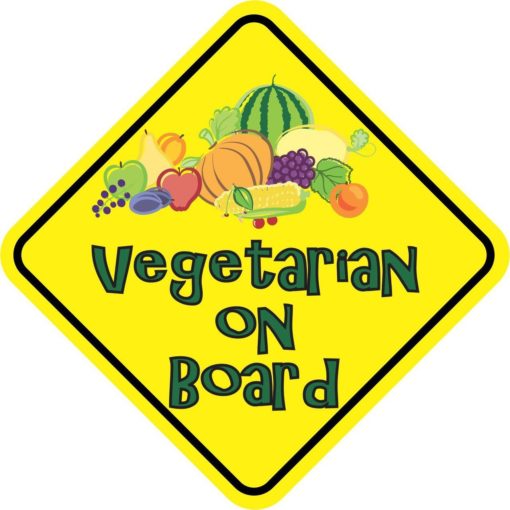 Vegetarian On Board Magnet