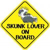 Skunk Lover On Board Sticker