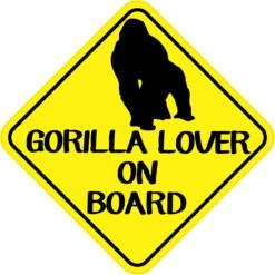 Gorilla Lover On Board Sticker