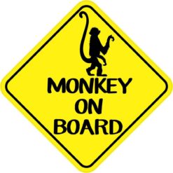 Monkey On Board Sticker