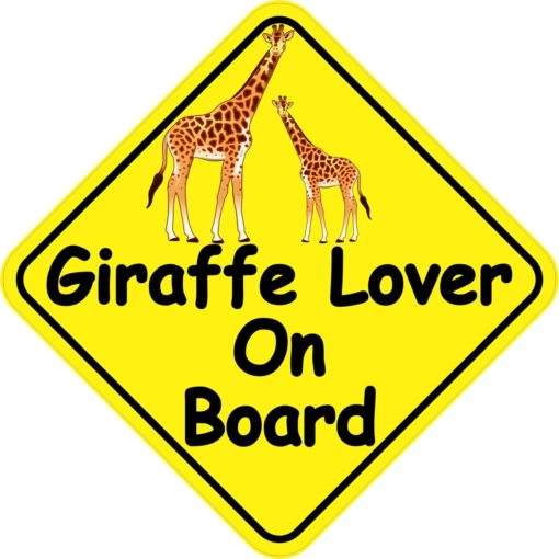 Giraffe Lover On Board Sticker