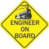 Train Engineer On Board Sticker