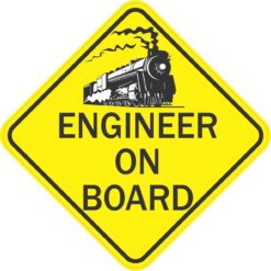 Train Engineer On Board Magnet
