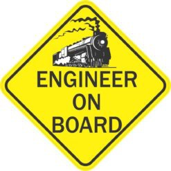 Train Engineer On Board Sticker