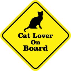 Cat Lover On Board Magnet