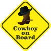 Cowboy On Board Sticker