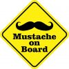 Mustache on Board Sticker