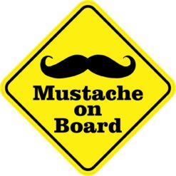 Mustache on Board Sticker
