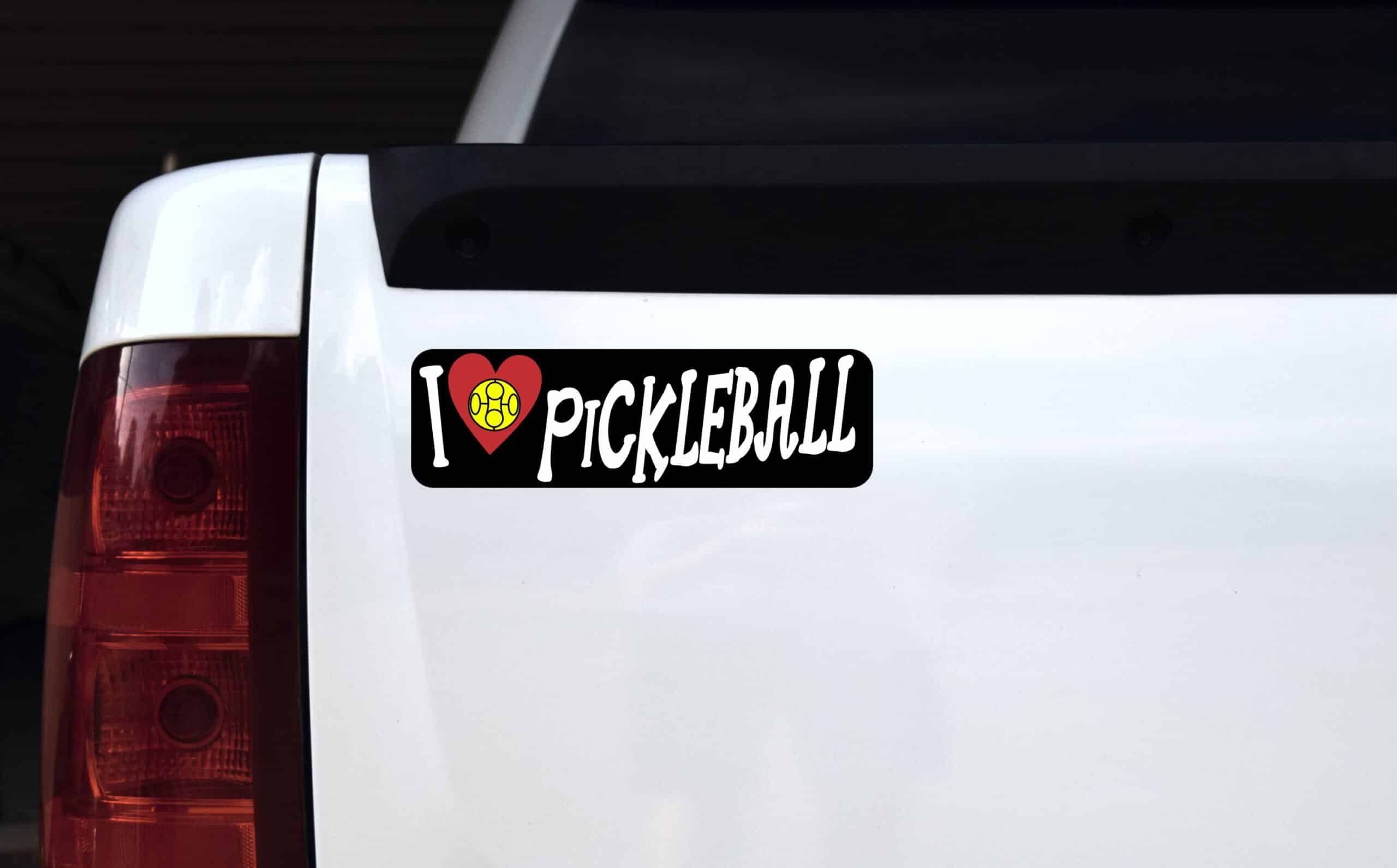 10in x 3in I Love Pickleball Magnet