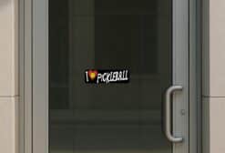 10in x 3in I Love Pickleball Bumper Sticker