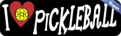10in x 3in I Love Pickleball Magnet