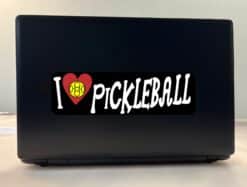 10in x 3in I Love Pickleball Bumper Sticker
