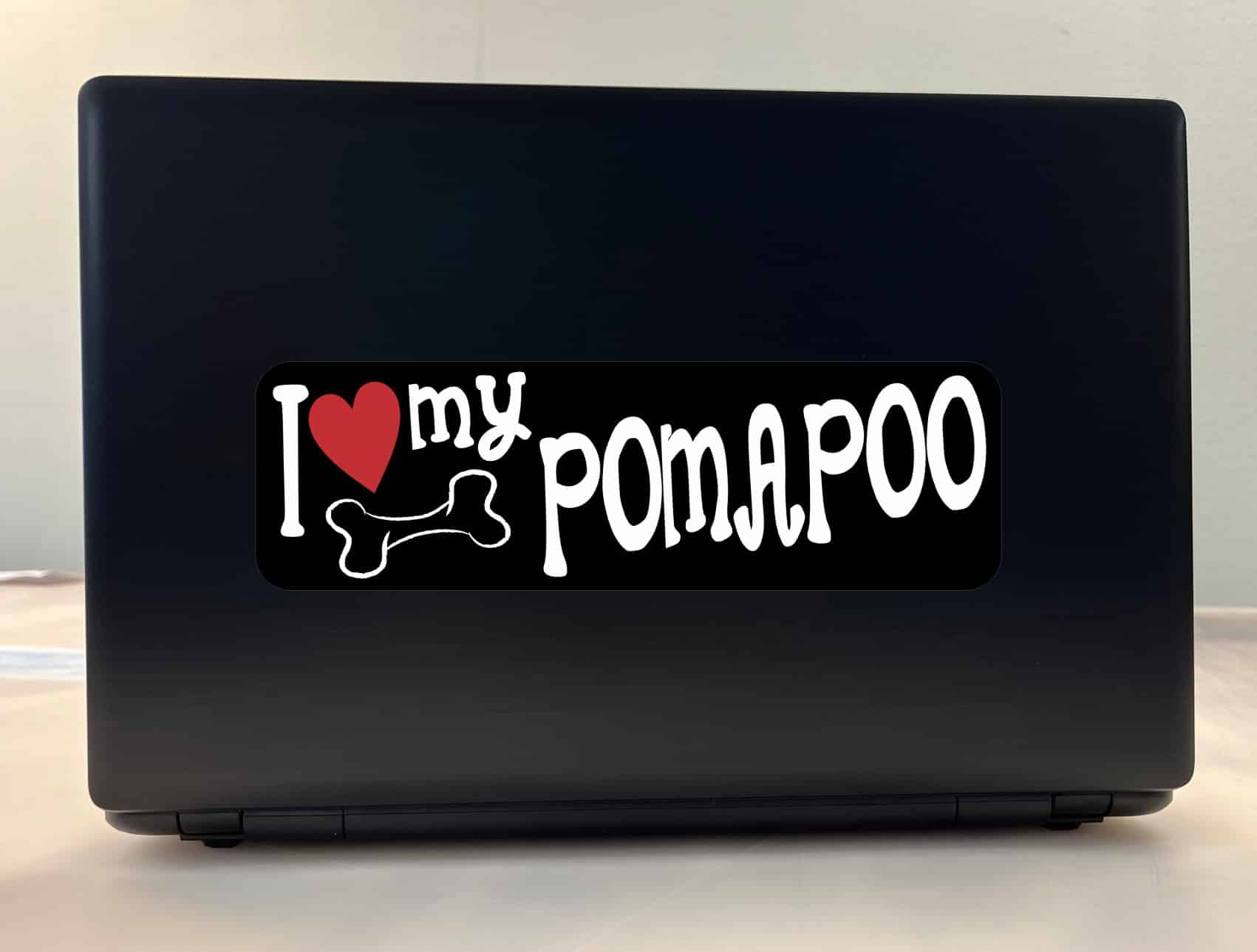 10in x 3in I Love My Pomapoo Bumper Sticker