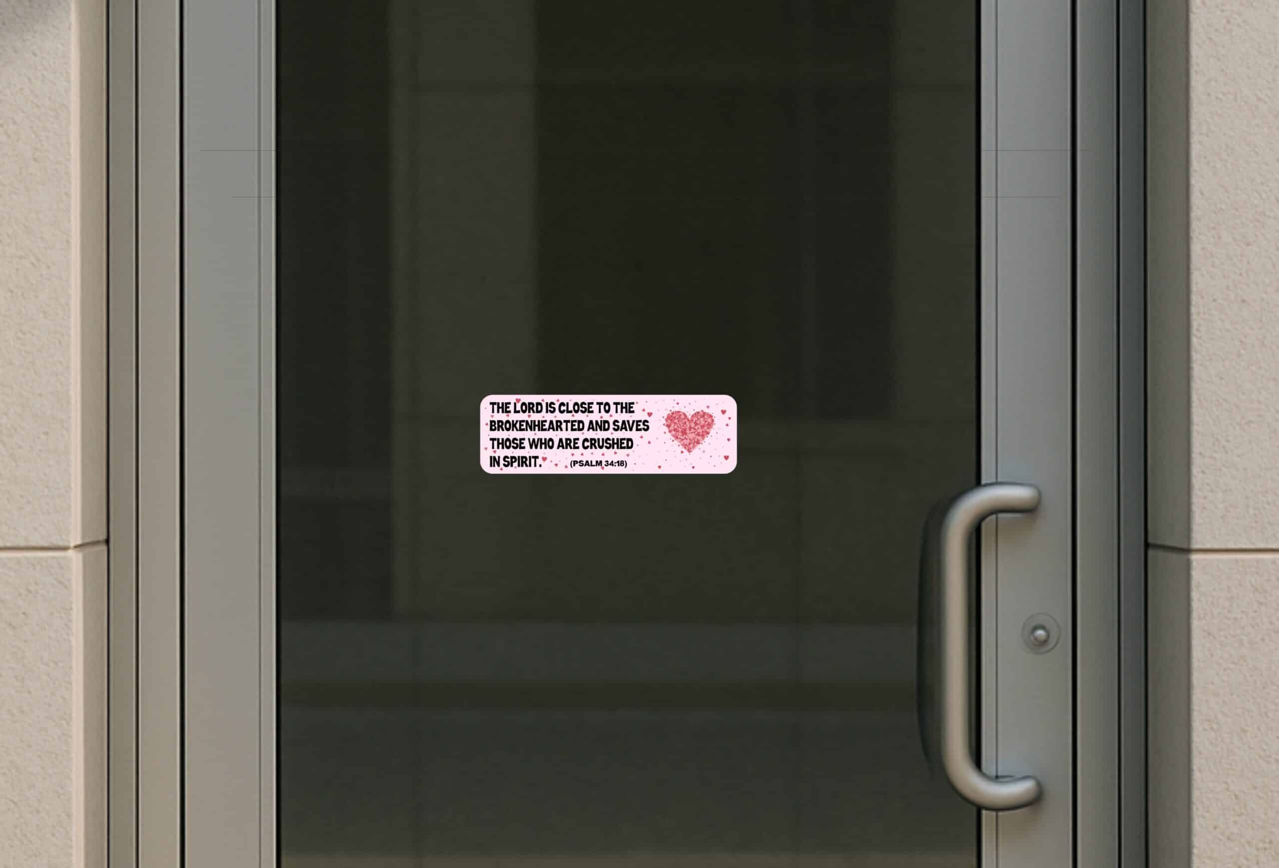 10in x 3in Psalm 34:18 Bumper Sticker