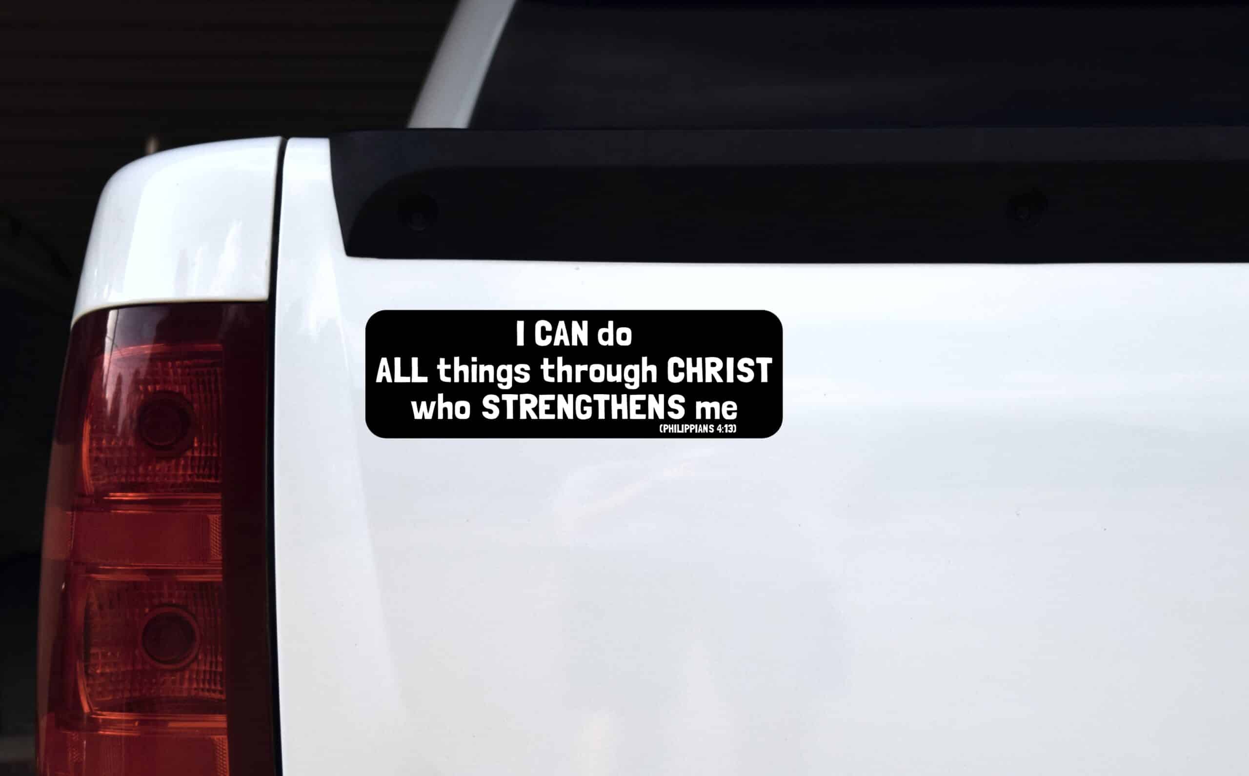 10in x 3in Philippians 4:13 Magnet