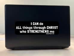 10in x 3in Philippians 4:13 Bumper Sticker